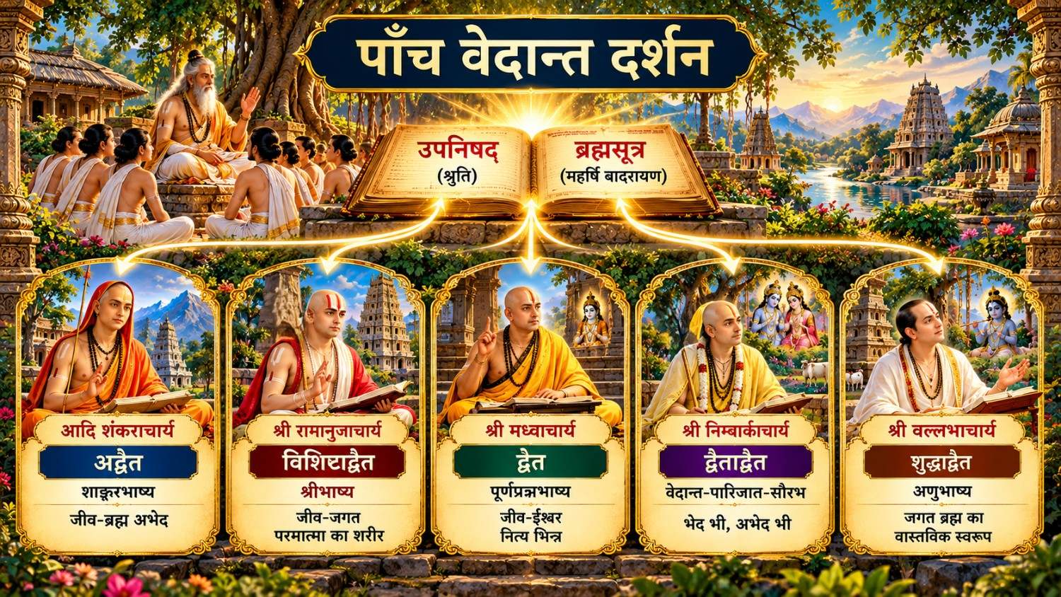 वेद क्या हैं? (भाग ७C): उपनिषद – वेदांत दर्शन (द्वैत, अद्वैत, विशिष्टाद्वैत)